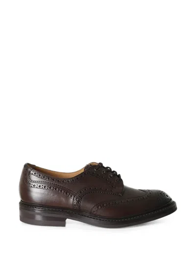 Tricker's Leather Derby Shoes In Brown