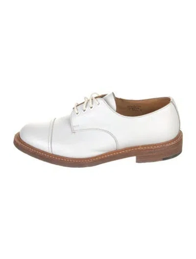 Pre-owned Tricker's Leather Derby Shoes In White