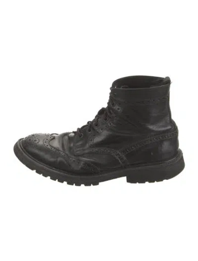 Pre-owned Tricker's Leather Lace-up Boots In Black