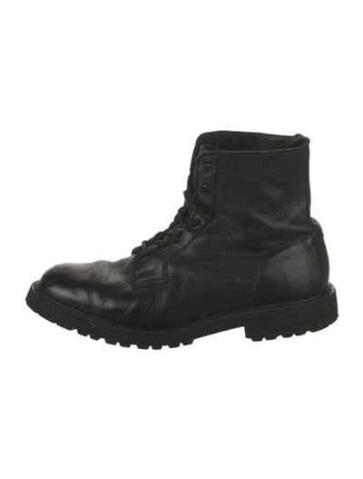 Pre-owned Tricker's Leather Lace-up Boots In Black