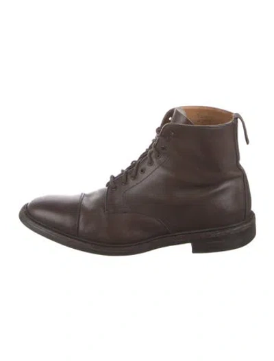 Pre-owned Tricker's Leather Lace-up Boots In Brown
