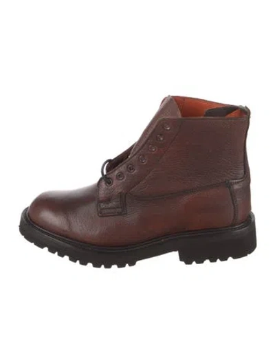 Pre-owned Tricker's Leather Lace-up Boots In Brown