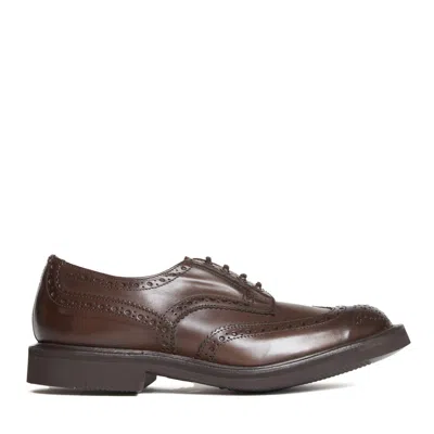 Tricker's Mens Espresso Burnished Derby Brogues In Brown