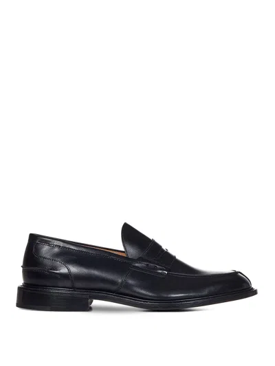 Tricker's James Penny Loafers In Black