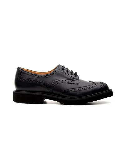 Tricker's 骗人's 平鞋 In Black