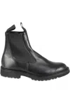 Tricker's Polished Black Leather Ankle Boot In Black