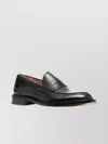 Tricker's Polished Calfskin Penny Loafers With Stitching