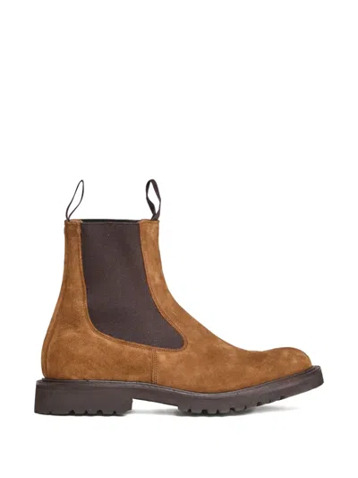 Tricker's Stephen Pull-tab Boots In Brown