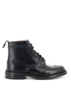 Tricker's Leather Ankle Boots In Black