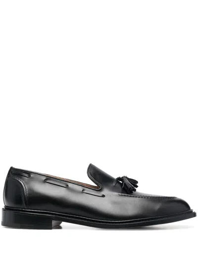 Tricker's Black Calf Leather Moccasin With Decorative Tassel