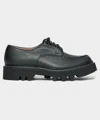 Tricker's Todd Snyder X  Heath Derby Shoes In Black Scotch Grain Leather In Black