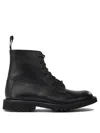 Tricker's Lace-up Leather Boots In Black
