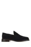 Tricker's Dark Blue Suede Adam Loafers In Blue