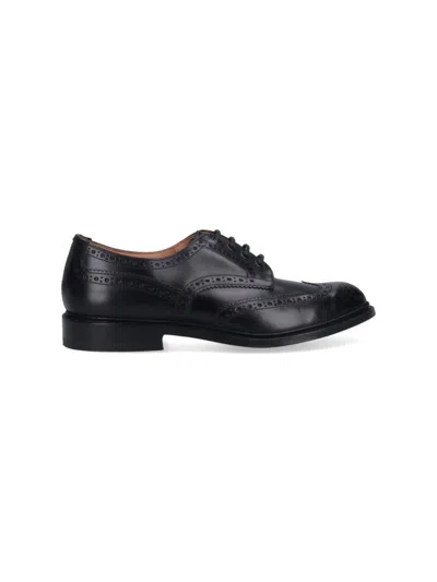 Tricker's Flat Shoes In Black