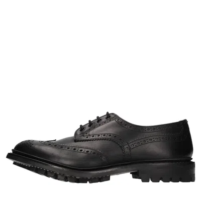 Tricker's Flat Shoes In Nero Scuri