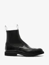 Tricker's Chunky Sole Round Toe Ankle Boots In Black