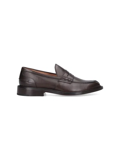 Tricker's Leather Penny Loafers In Brown
