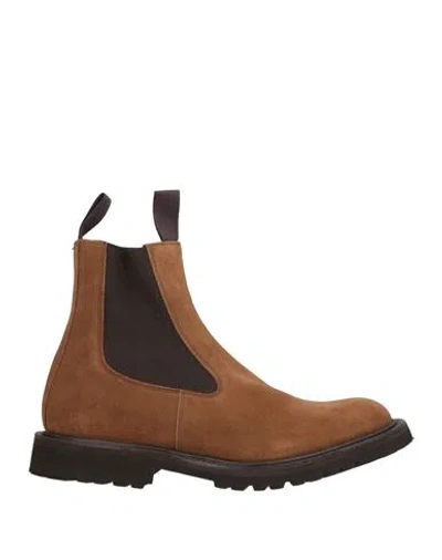 Tricker's Man Ankle Boots Camel Size 9 Leather In Nude