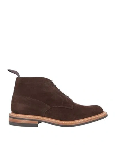 Tricker's Man Ankle Boots Dark Brown Size 8 Leather