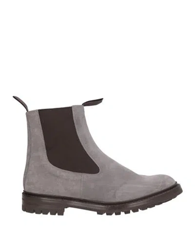 Tricker's Man Ankle Boots Grey Size 9 Leather In Multi