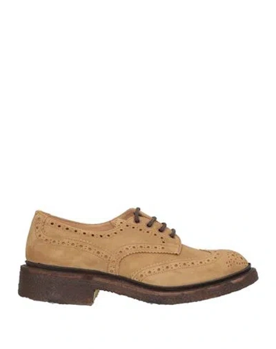 Tricker's Man Lace-up Shoes Camel Size 8.5 Leather In Brown
