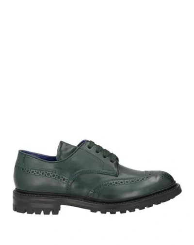 Tricker's Man Lace-up Shoes Dark Green Size 11 Leather