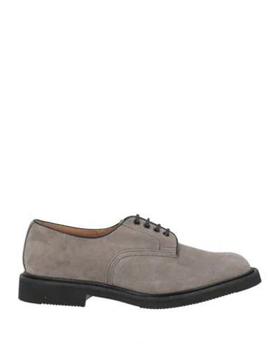 Tricker's Man Lace-up Shoes Grey Size 11 Leather In Gray