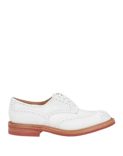 Tricker's Man Lace-up Shoes Off White Size 11.5 Leather In Multi