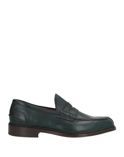 Tricker's Man Loafers Dark Green Size 9 Leather