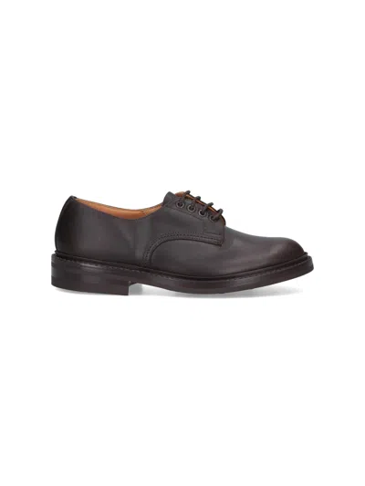 Tricker's Men's Leather Plain-toe Derby Shoes In Brown