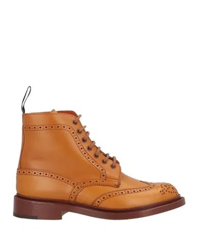 Tricker's Woman Ankle Boots Camel Size 8.5 Leather