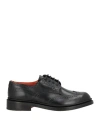 Tricker's Woman Lace-up Shoes Black Size 8 Calfskin