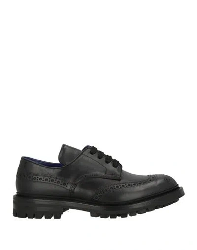 Tricker's X Burberry Man Lace-up Shoes Black Size 8 Leather