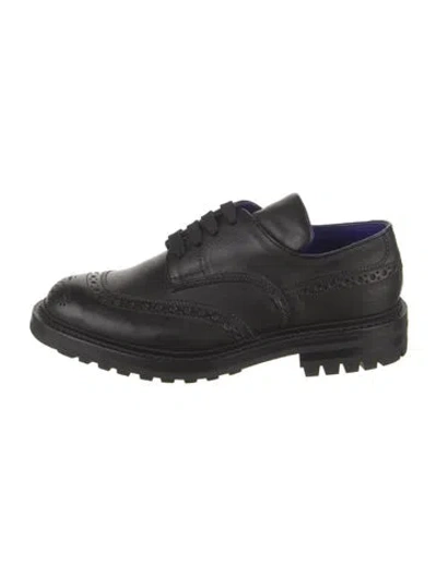 Pre-owned Tricker's X Burberry Leather Lasercut Accents Brogues In Black