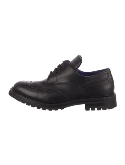 Pre-owned Tricker's X Burberry Leather Lasercut Accents Brogues In Black