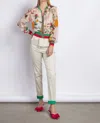 Tricot Chic Pants With Folded Bottom In Beige In Multi