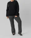 Tricot Chic Fringe Wool Sweater In Black In Black