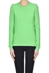 Tricot Chic Jacquard Knit Pullover In Spring Green