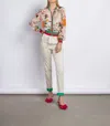 Tricot Chic Printed Jacket In Green /red In Multi