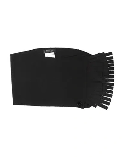 Tricot Chic Woman Scarf Black Size - Wool, Acrylic, Polyester