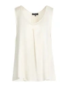 Tricot Chic Woman Top Ivory Size 8 Polyester In White
