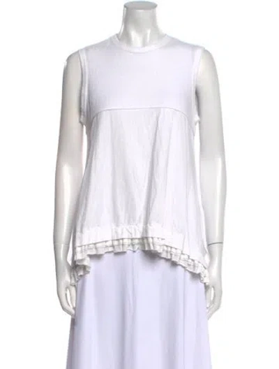 Pre-owned Tricot Comme Des Garcons Crew Neck Sleeveless Top In White