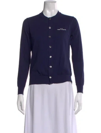 Pre-owned Tricot Comme Des Garcons Crew Neck Sweater In Blue