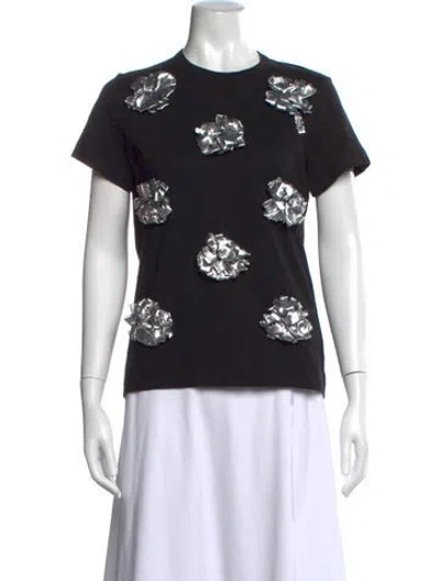 Pre-owned Tricot Comme Des Garcons Graphic Print Crew Neck T-shirt In Black/silver