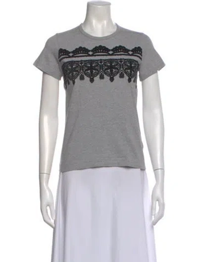Pre-owned Tricot Comme Des Garcons Lace Pattern Crew Neck T-shirt In Gray