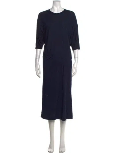 Pre-owned Tricot Comme Des Garcons Late 1980's - Early 1990's Long Dress In Blue