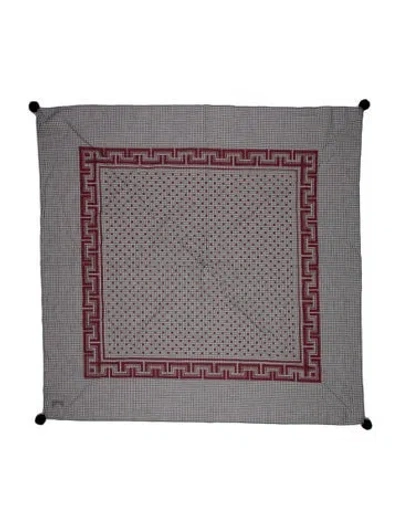 Pre-owned Tricot Comme Des Garcons Printed Scarf In White