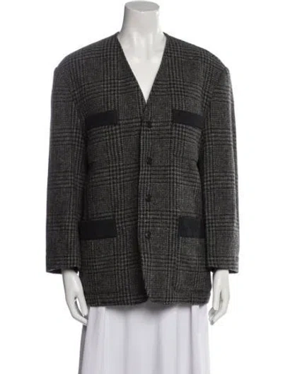 Pre-owned Tricot Comme Des Garcons Vintage 1987 Blazer In Gray