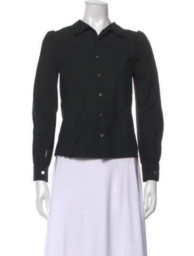 Pre-owned Tricot Comme Des Garcons Vintage 2001 Button-up Top In Black