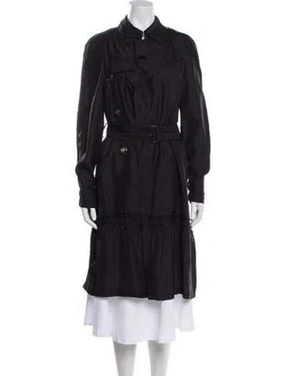 Pre-owned Tricot Comme Des Garcons Vintage 2004 Trench Coat In Black